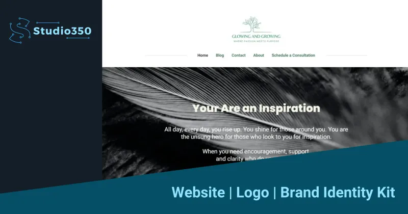 Glowing and Growing :: Website, Logo, and Brand Identity Kit
