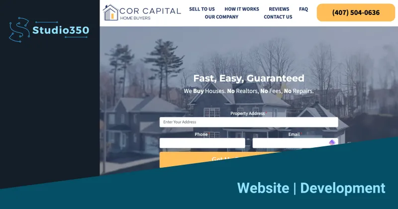 Cor Capital Home Buyers :: Website Design, Development, Integration