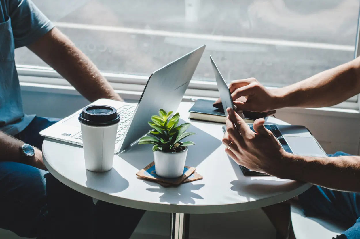 People collaborating in a meeting